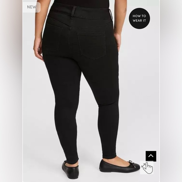 Torrid Jegging High-Rise Skinny Jean in Black 18S - Picture 4 of 10